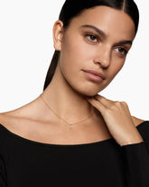 Petite Modern Renaissance® Pyramid Pendant Necklace in 18K Yellow Gold with Diamonds, 10.9mm